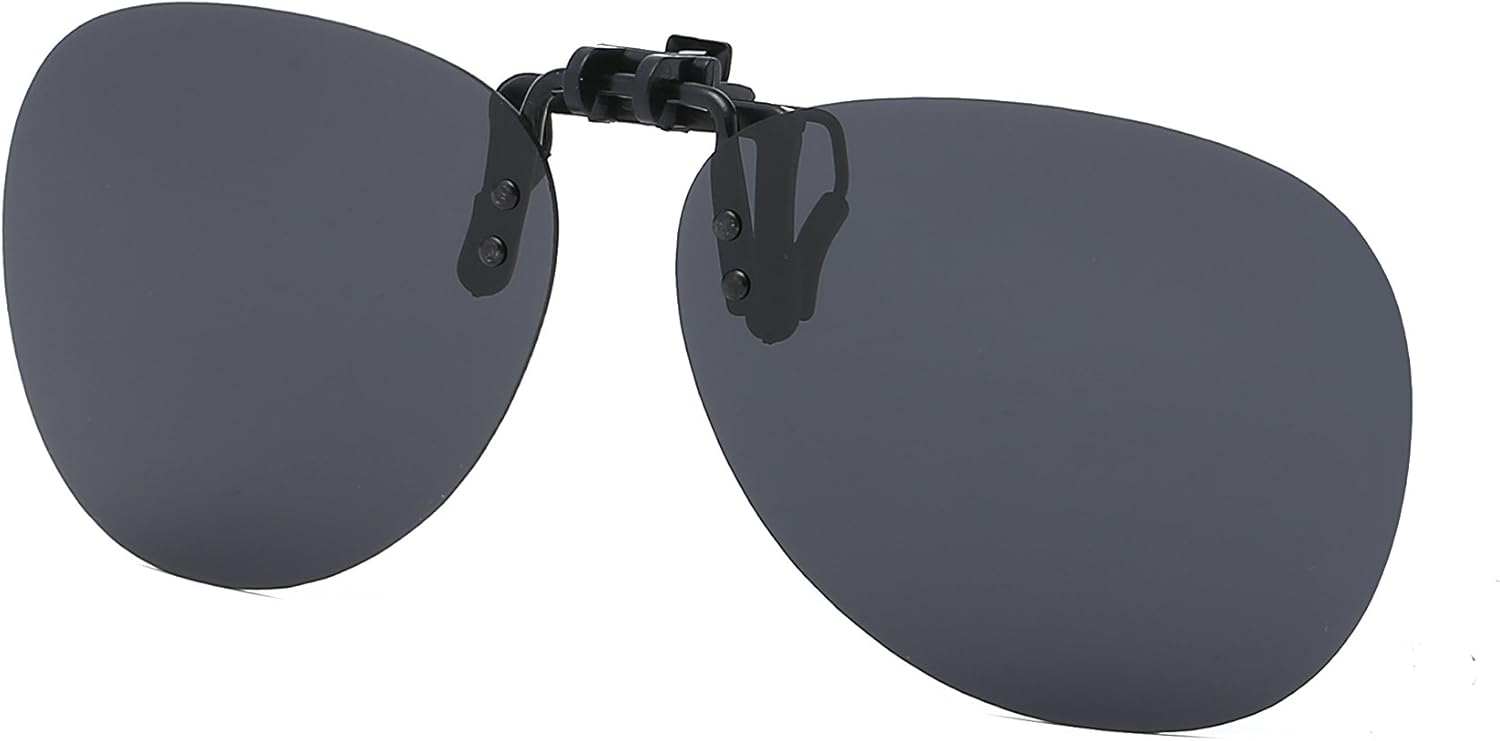 Retro Polarized Clipon Flipup Plastic Sunglasses for Driving Fishing