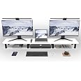 Amazon.com: WEGASTU Dual Monitor Stand Riser 43.7 inch Large Extra Long ...