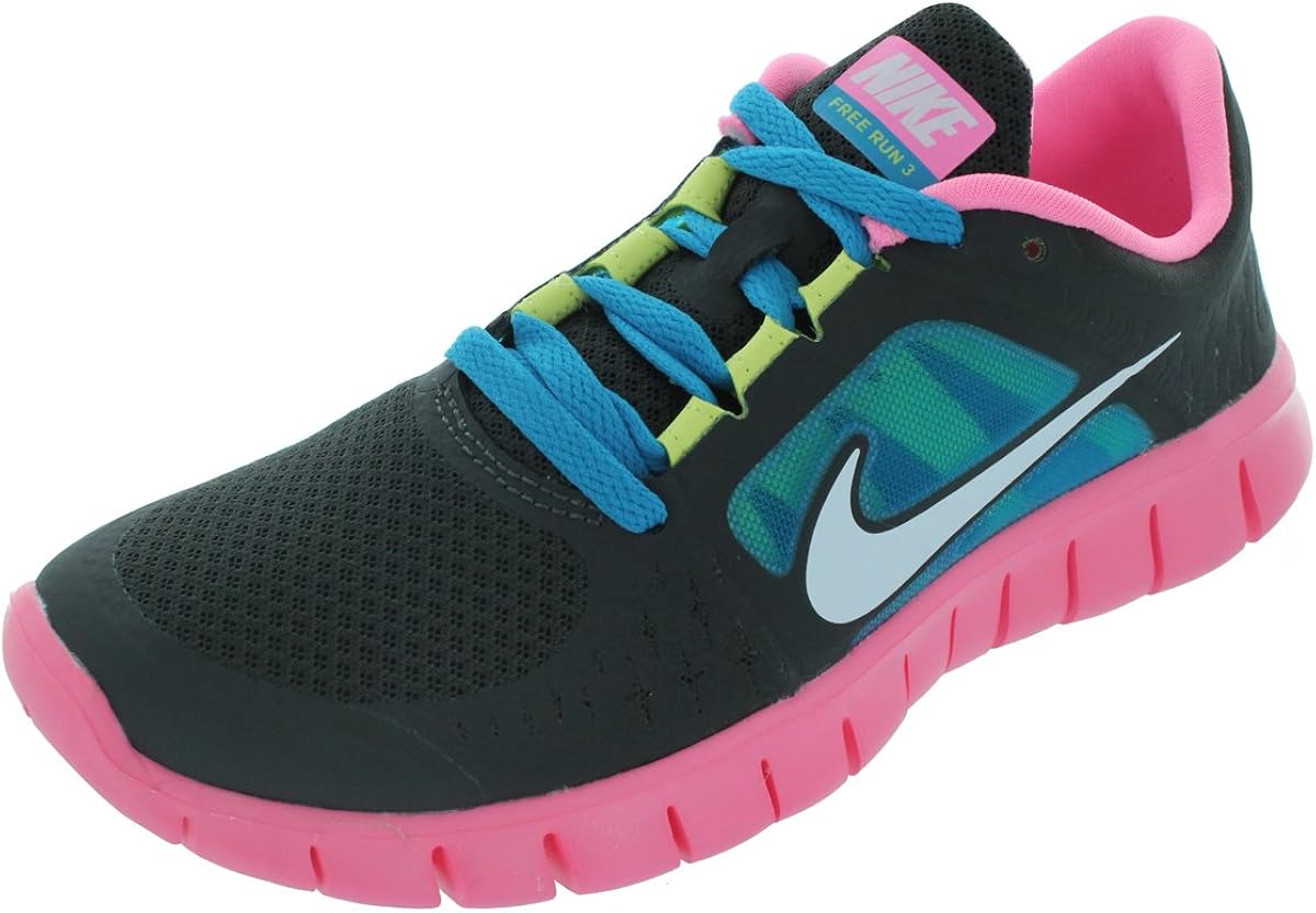 Nike Free Run 3 GS - Junior Girls Running Shoes - Black/Pink/Navy Online | Sportitude