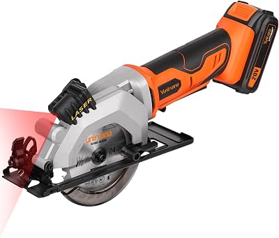 Yunirvana Mini Circular Saw 20V 3400RPM Laser Guide 115mm Blade