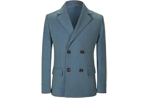 HUEZOE Boys Formal Suit Blazer Two-Button Jacket Coat for Kids School