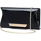 MUDUO Women Patent Leather Fashion Clutch Purses Evening Bag Handbag Christmas gift
