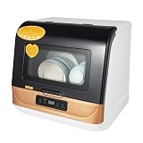 PROYONGOO Countertop Dishwasher 800W 110V Mini Dishwasher with 3 Washing Programs Portable Dish Washer for Apartments and RVs for Dishes Knives Forks Spoons Chopsticks Cups