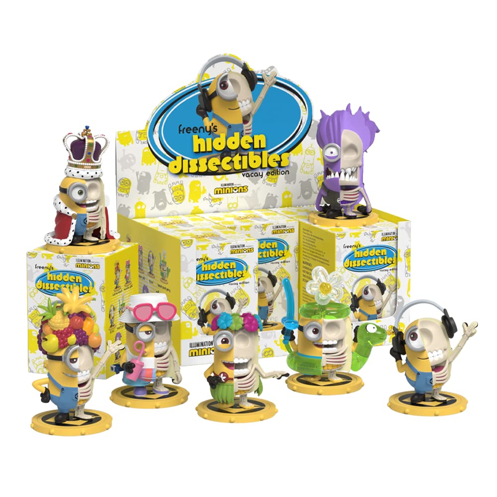 Mighty Jaxx Freeny's Hidden Dissectibles Minions (Vacation Edition) | Blind Box Toy Collectible Figurines | One Pack - Contains One Random Figure