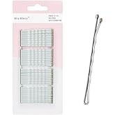 Mia Klein Bobby Pins, Hair Pins 2 Inch 60PCS Crimped Hair Grips for Kids, Girls, and Women, Secure and Easy for All Hair Types, With Ball Tips Design. Hair Accessories for Daily Use (Silver)