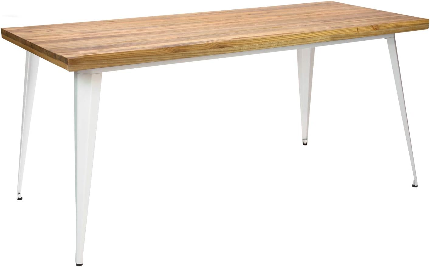 Vaukura Mesa Tolix - Mesa de Comedor Industrial 160x80 con Tablero ...