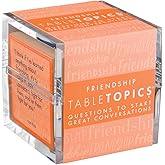 TableTopics Friendship Conversation Starter Card Game - 135 Entertaining Questions Plus Quotes and Tips for Groups of Adult Friends to Play and Deepen Bonds, Girls’ Night & Galentine's Activity