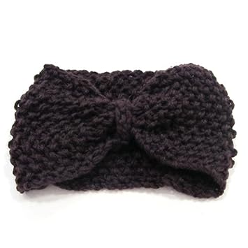 Amazon Co Jp Kingwinx Girl Sかぎ針編みリボンニットヘアバンド