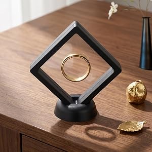 Floating Display Frame,for Jewelry & Coin Storage,Transparent Suspension Storage Box for Collector Daily Small Item Showcase