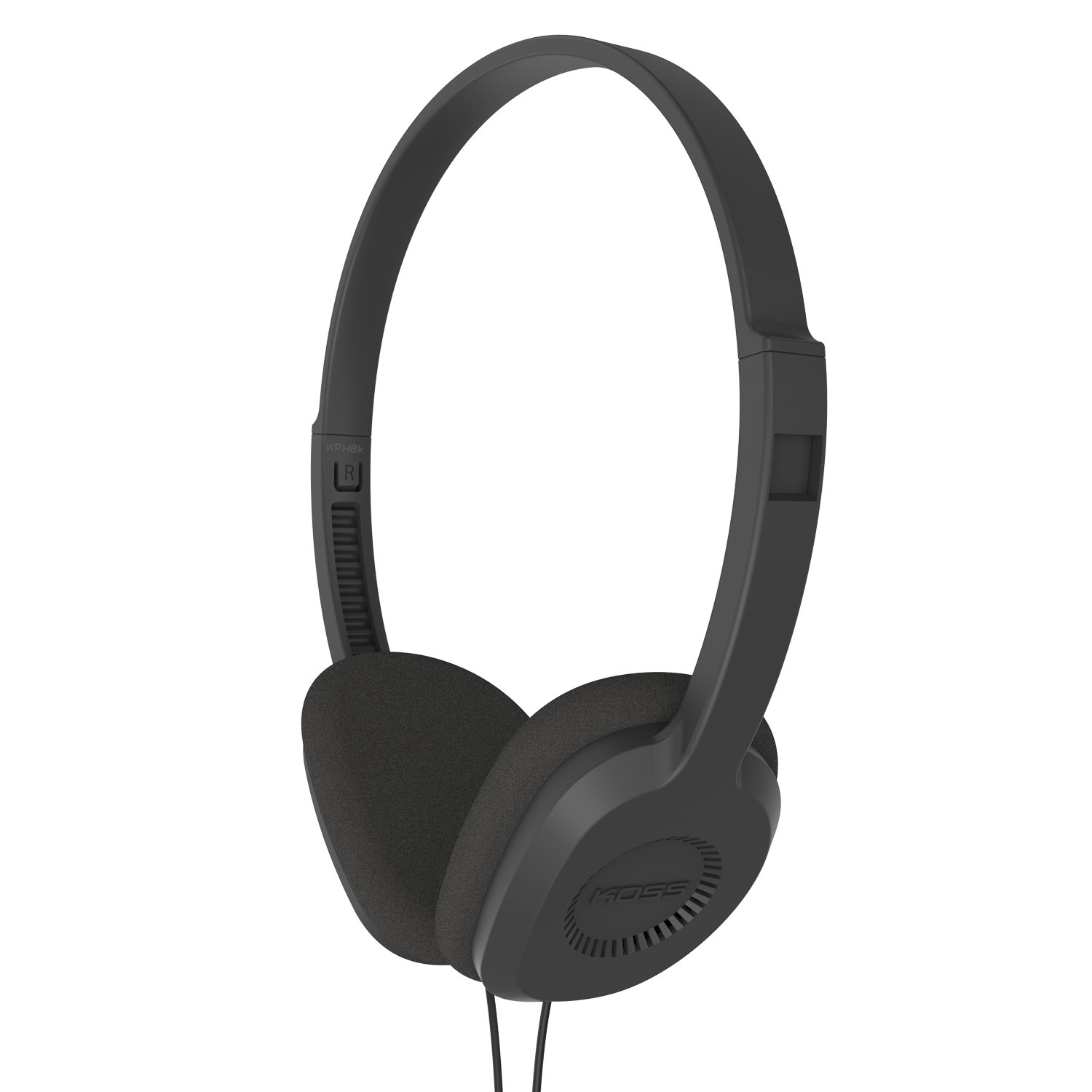 Koss KPH8 On-Ear Stereo Headphones for (3.5 mm Jack) iMac/Laptop/DJ/MP3 Players - Black, 8.8 x 6.2 x 2.0