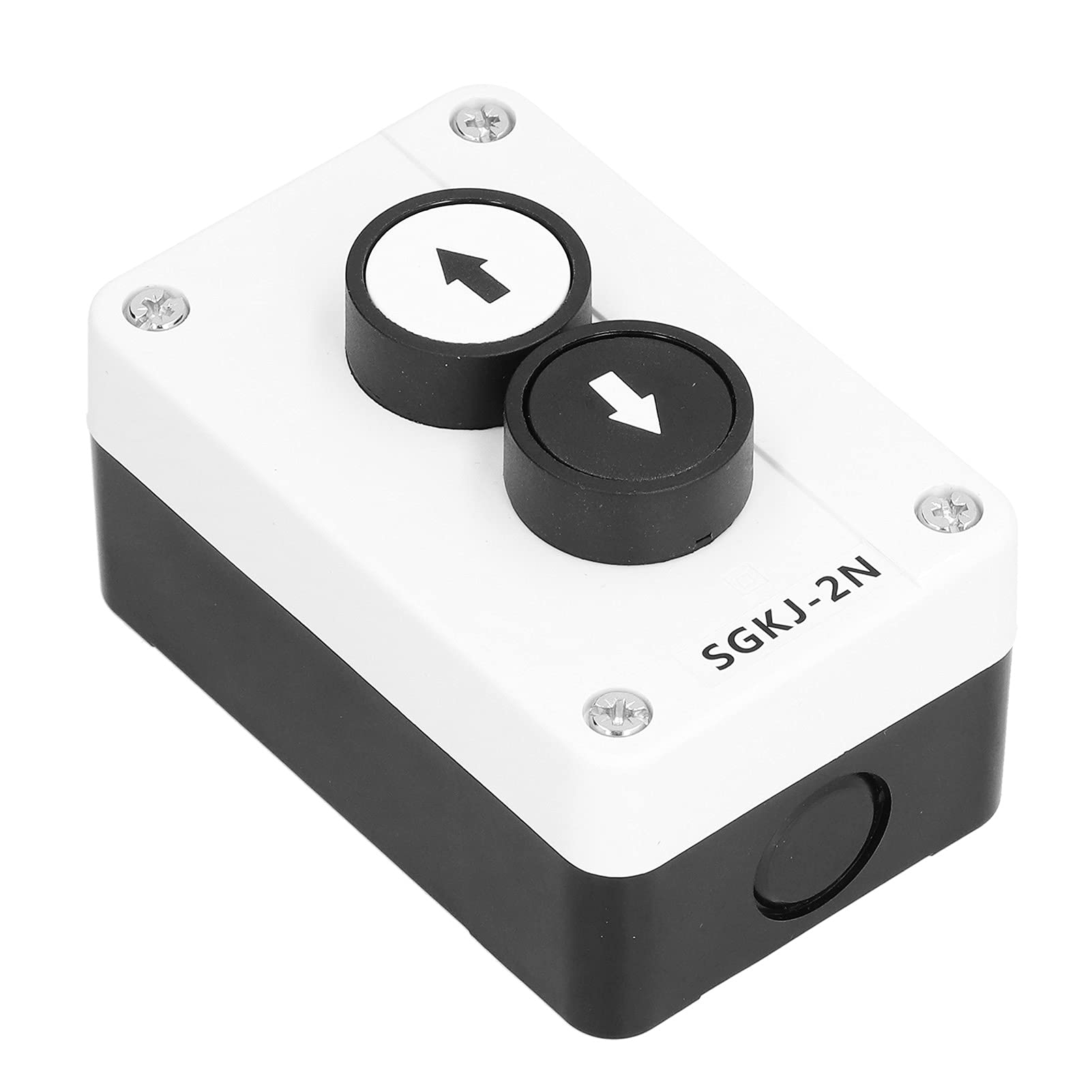 Self Recovery Button Switch, SGKJ-2N ABS Shell Waterproof Button Box Momentary Push Button Up Down Switch for Electromagnetic Starters, Contactors, Relays
