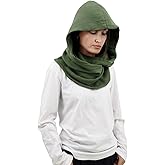 Women Men Fashion Pullover Scarf Hooded Scarf | Multifunctional Medieval Linen Cotton Cowl Hood Vintage Goth Cape Costume
