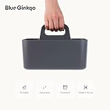 BLUE GINKGO Stackable Organizer Caddy Grey – Korean Made Portable Tote view 5