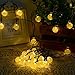 SOLVAO Solar Globe String Lights (30 LED) - Waterproof Outdoor Decorative Lighting for Your Patio, Garden, Deck, Umbrella or Camping Trip - Create an Inviting Warm White Atmosphere Powered by The Sun