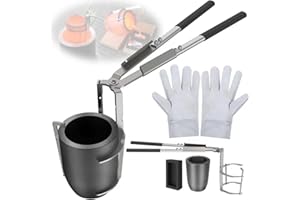 CANALHOUT [Updated] 10kg Crucible Tongs Set for Melting Metal, Lifting & Pouring Tongs w/Graphite Crucible,Graphite Ingot Mold and Gloves,for Casting and Melting Metal, Jewelry Casting Tools