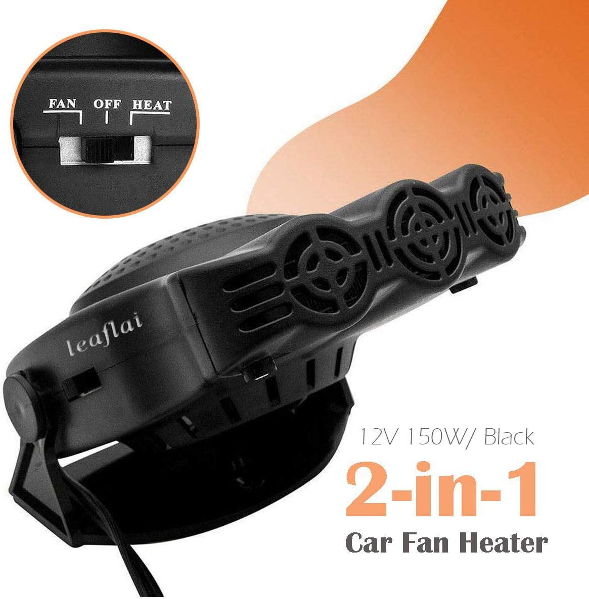 Portable Car Defroster Defogger,2in1 Car Heater with