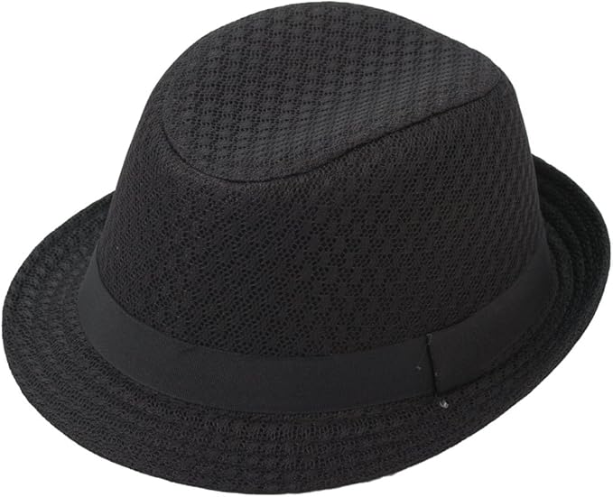 black short brim hat