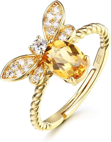 Amazon Nolico 11月誕生石 指輪 リング シトリン レディース みつばちモチーフ 8月誕生石 ペリドット シルバー パワーストーン リング ネックレス 通販