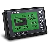 Renogy 500A Battery Monitor with Shunt, High and Low Voltage Programmable Alarm, Range 10V-120V and up to 500A, 20ft Shielded