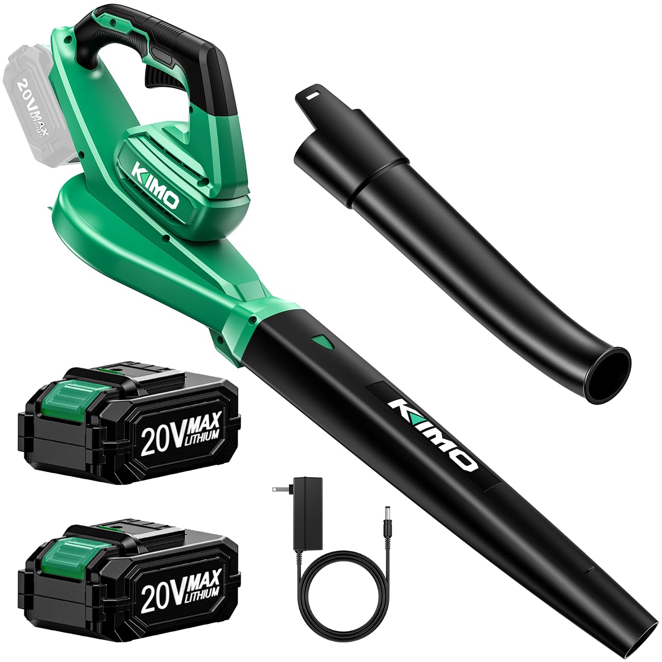 Photo 1 of (untested)  Leaf Blower Cordless with Battery and Charger, 2 Pack Batteries, Extension Tube, 20000 RPM Variable Speed, Lightweight Cordless Leaf Blower, Battery Operated Leaf Blowers for Lawn Care and Patio