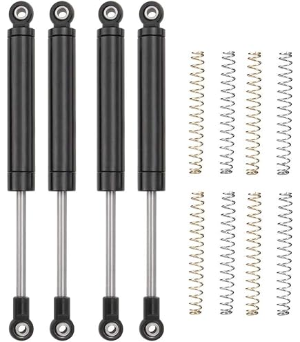 INJORA Amortisseur RC 120mm – Métal CNC – Pour 1/10 Crawler Axial SCX10, TRX-4, MST, Redcat – Noir