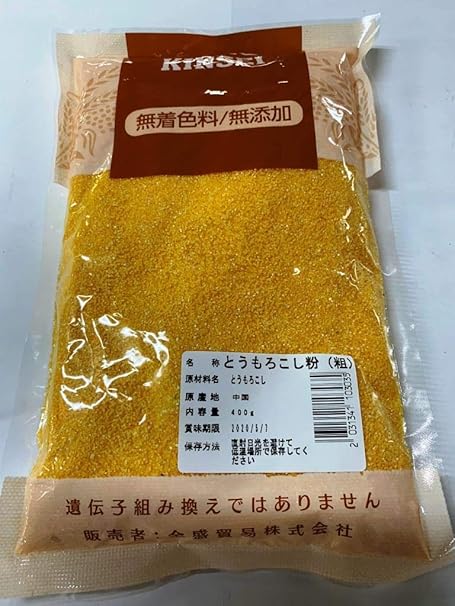 Amazon とうもろこし粉 粗 400ｇ 粗玉米面粉 Ks Corn Bits Small 400g 粗玉米面 中国城有限会社 コーンスターチ 通販