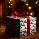 Karrma Ltd 4 x 4M Christmas Wrapping Paper Roll Kraft Tartan Festive Gift Wrap view 3