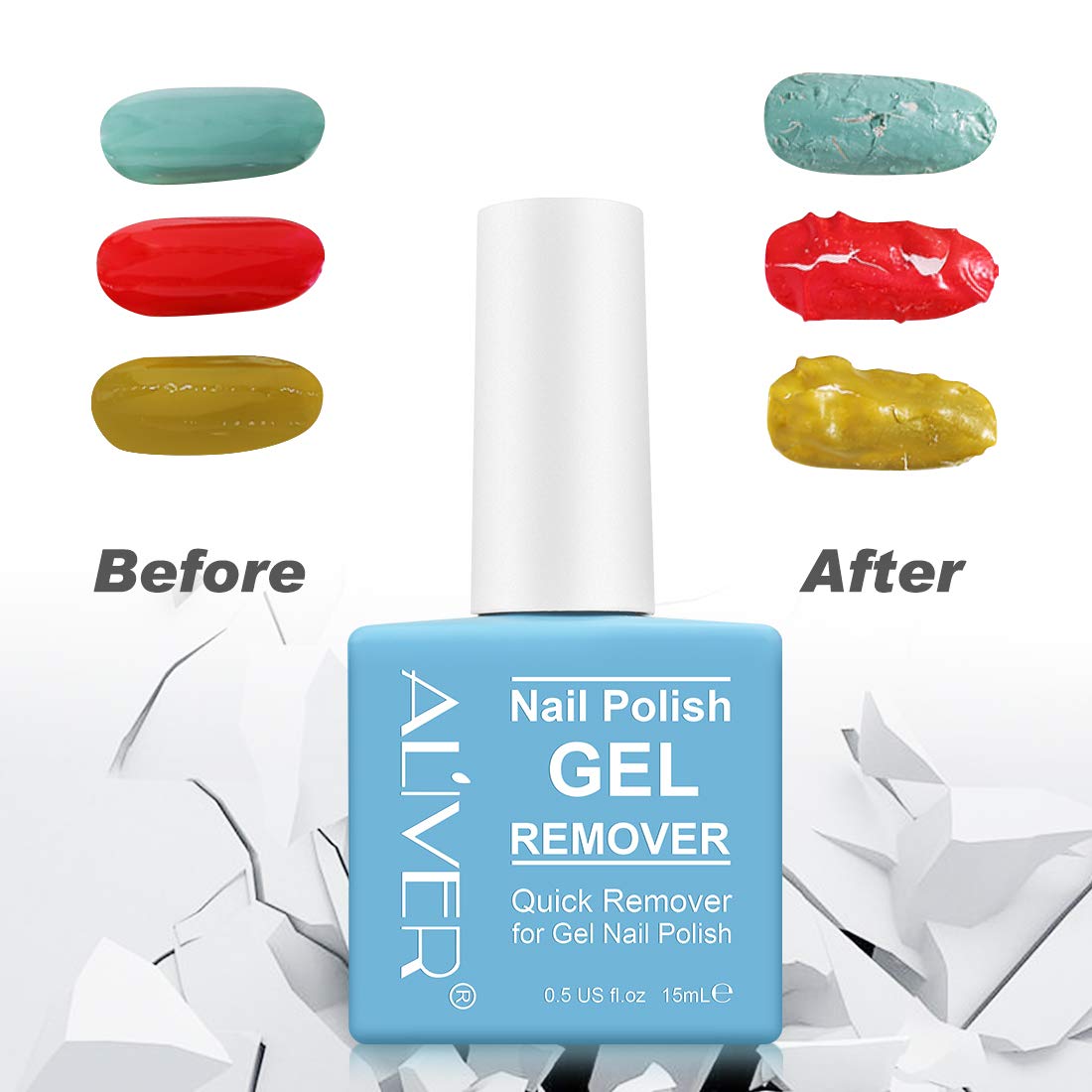 Magic Nail Polish Remover, Professional Easily & Quickly Removes Soak-Off Gel Nail Polish in 3-5 Minutes, Don't Hurt Nails (2Pack) : Beauty