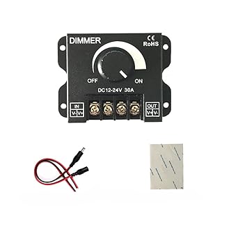 LED schalter 12V 24V 30A LED Dimmer Kontrolleur für Einzelfarbe LED Streifen Beleuchtung Lampe Band Licht Schwarz Knopf Kontr
