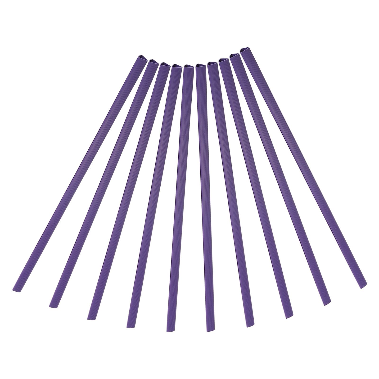 PATIKIL 10mm Binding Bars, 10 Pcs Plastic Binding Bars Slide Grip 70 Sheets Capacity A4 Binding Bars for Report Cover Office Study, Purple