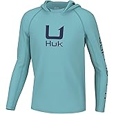 HUK Boys Icon X Hoodie, Fishing Shirt with Sun Protection for Kids