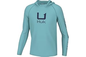 HUK Boy's Icon X Hoodie, Fishing Shirt with Sun Protection for Kids