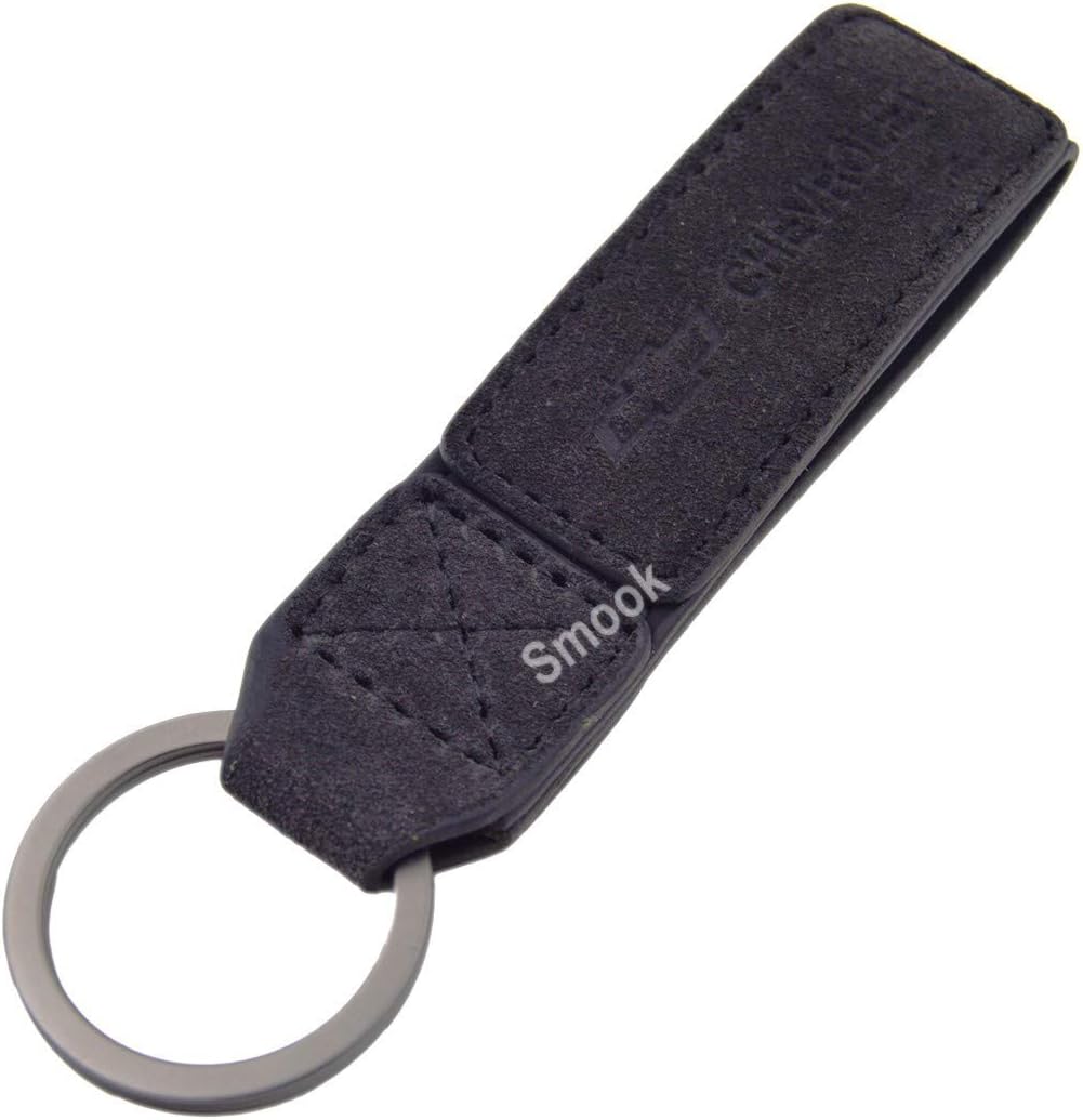 Luxury 2 Layer Real Nubuck Leather Key Chain Ring for Chevrolet Camaro Impala Silverado Suburban Tahoe Equinox Cruze Malibu