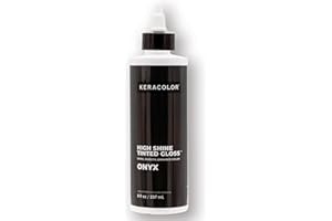 Keracolor High Shine Tinted Hair Gloss, In-Shower Hair Glaze, Sheer Color-Enhancing Glossing Treatment, Onyx, 8 Fl Oz