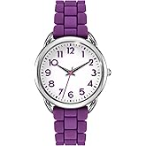 Bisley 35MM Watches for Women Big Face Easy Reader Silicone Strap Water Proof