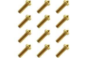 12Pcs Volcano Nozzle 0.4mm, Vyper Nozzles 0.4mm,Vyper Hotend 3D Printer Nozzle Compatible for Artillery Genius, Sidewinder X1