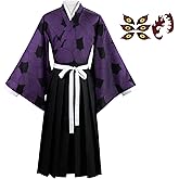 TMSREBU Kokushibou Cosplay Costume Role Play Kimono Outfit Uniform for Unisex