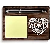 Admin Assistant Sticky Note Holder Gifts for Secretary Administrative Assistant Self-Stick Note Pad Holders Office Decor