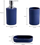Novel Solutions Premium 4-Piece Bathroom Set Grey Rubber-Coated Modern Vanity view 5