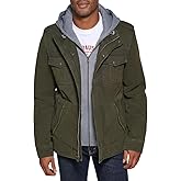 Levi's Men's Washed Cotton Hooded Military Jacket (Regular & Big & Tall Sizes)