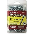 Milescraft 5202 Wood Pocket Hole Screws - #7 x 1-1/4" Washer Head with Coarse Thread (100pc.), Torx Drive Self-Tapping, For Indoor Use