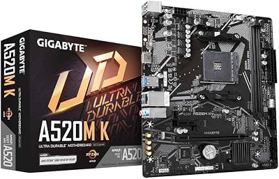 Gigabyte A520M K AMD AM4 Micro-ATX Desktop Motherboard