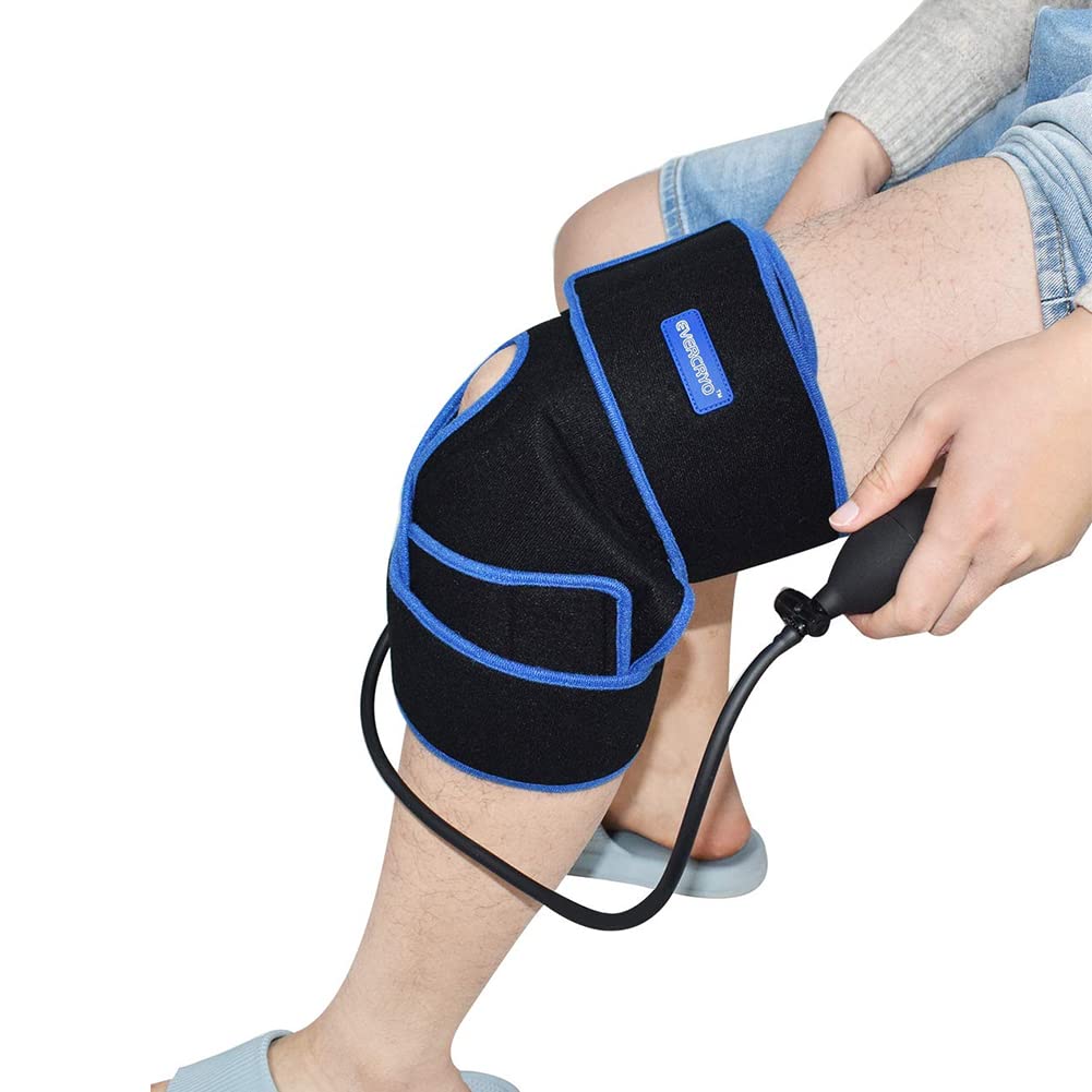 EVERCRYO Cryo Cuff Knee Cooler Compression Cold Pack Knee Therapy Wrap Ice Bag Swelling Pain Reduction Post Surgery Injury Recovery