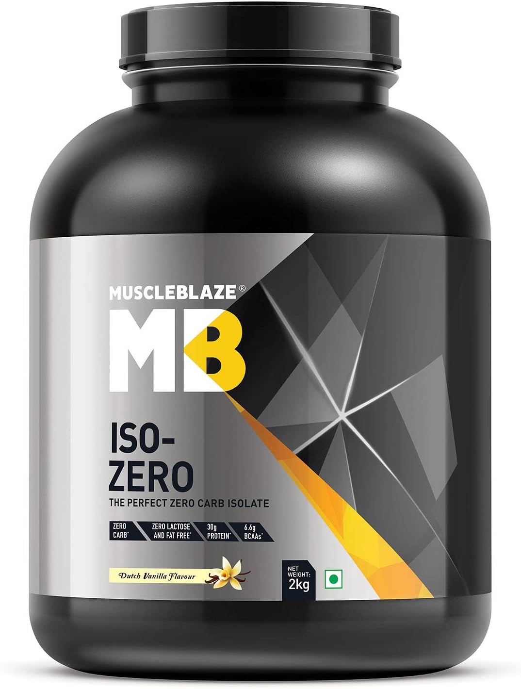 Muscleblaze Iso-zero Zero-carb 100% Whey Protein Isolate (Dutch Vanilla, 2 Kg / 4.4 lb)