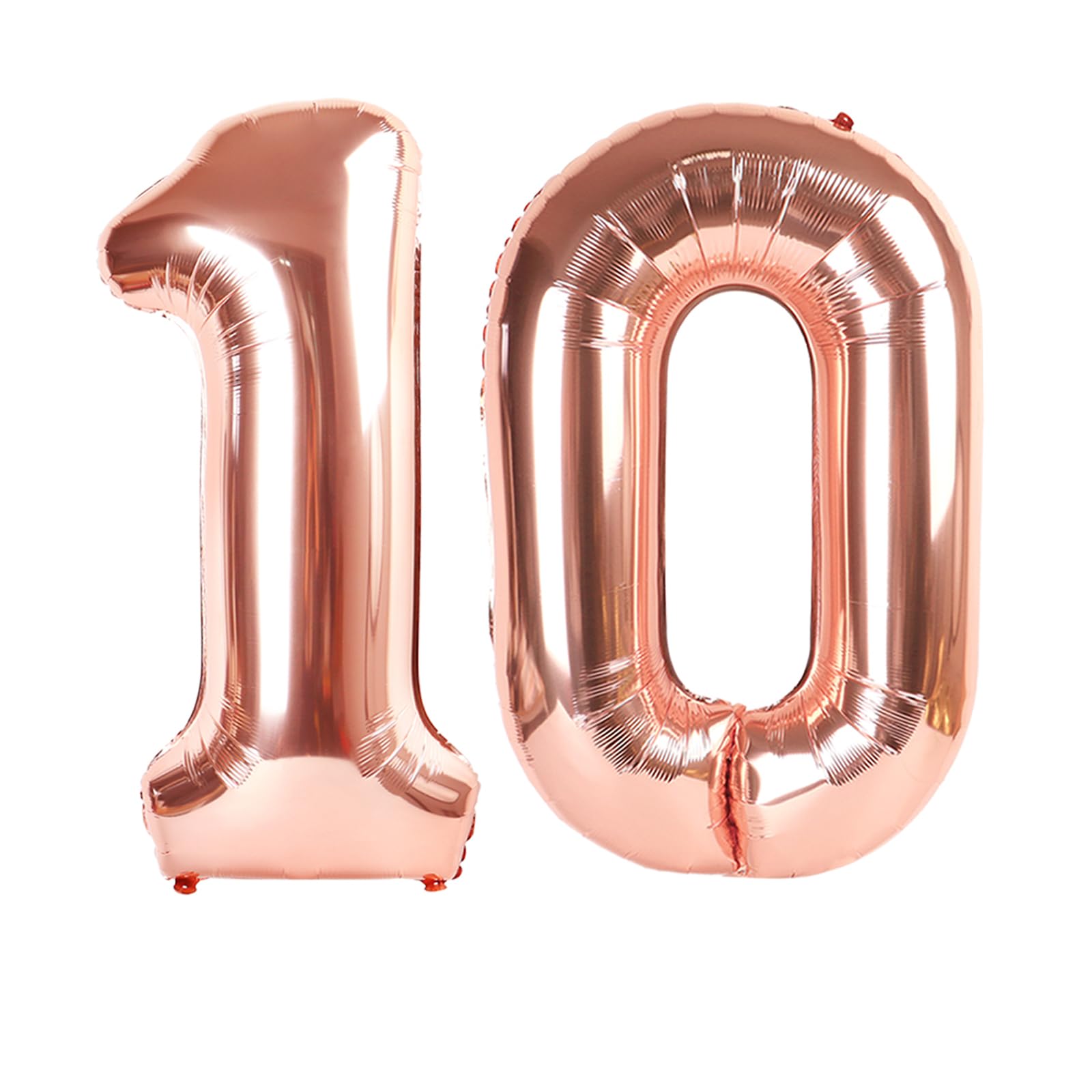Photo 1 of 10 Balloons Number, 10th Birthday Decorations for Girl Boys, Rose Gold Birthdays Balloons 40 In for Engagement, Wedding, Celebration Party, Graduations, Photo Shoot