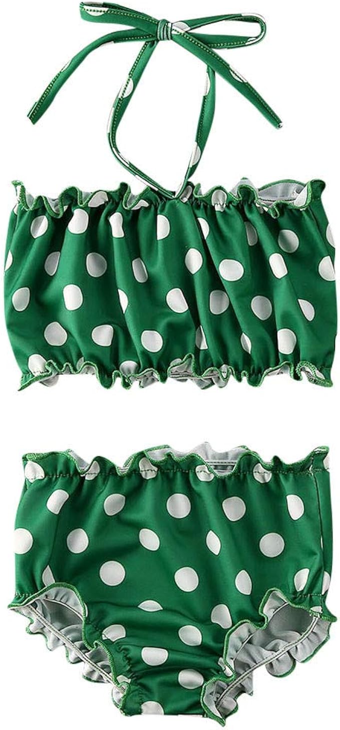 Amazon 水着 キッズ 女の子 水玉トップス ショーツ 2点セット ガールズ水着 セパレート スクール水着 可愛い 安い 子供 女児 ビキニ スイムウエア 上下セット人気 子供服 幼児 小学生 夏 ビーチ 海水浴 水泳 水遊び 赤ちゃん 水着 水着 通販