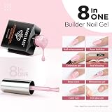 Modelones Builder Nail Gel Nude Glitter Pink 8-in-1 15ML view 3