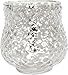 Luna Bazaar Vintage Glam Mercury Glass Tealight Votive Candle Holders (Silver, Set of 6, Assorted Designs and Sizes) - for Weddings, Events, Parties, and Home Décor, Ideal Housewarming Gift