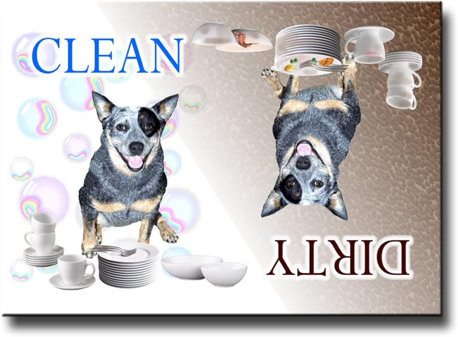 Australian Cattle Dog Clean Dirty Dishwasher Magnet