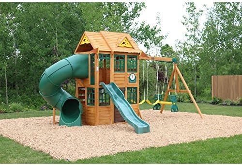 falcon ridge wooden swing set